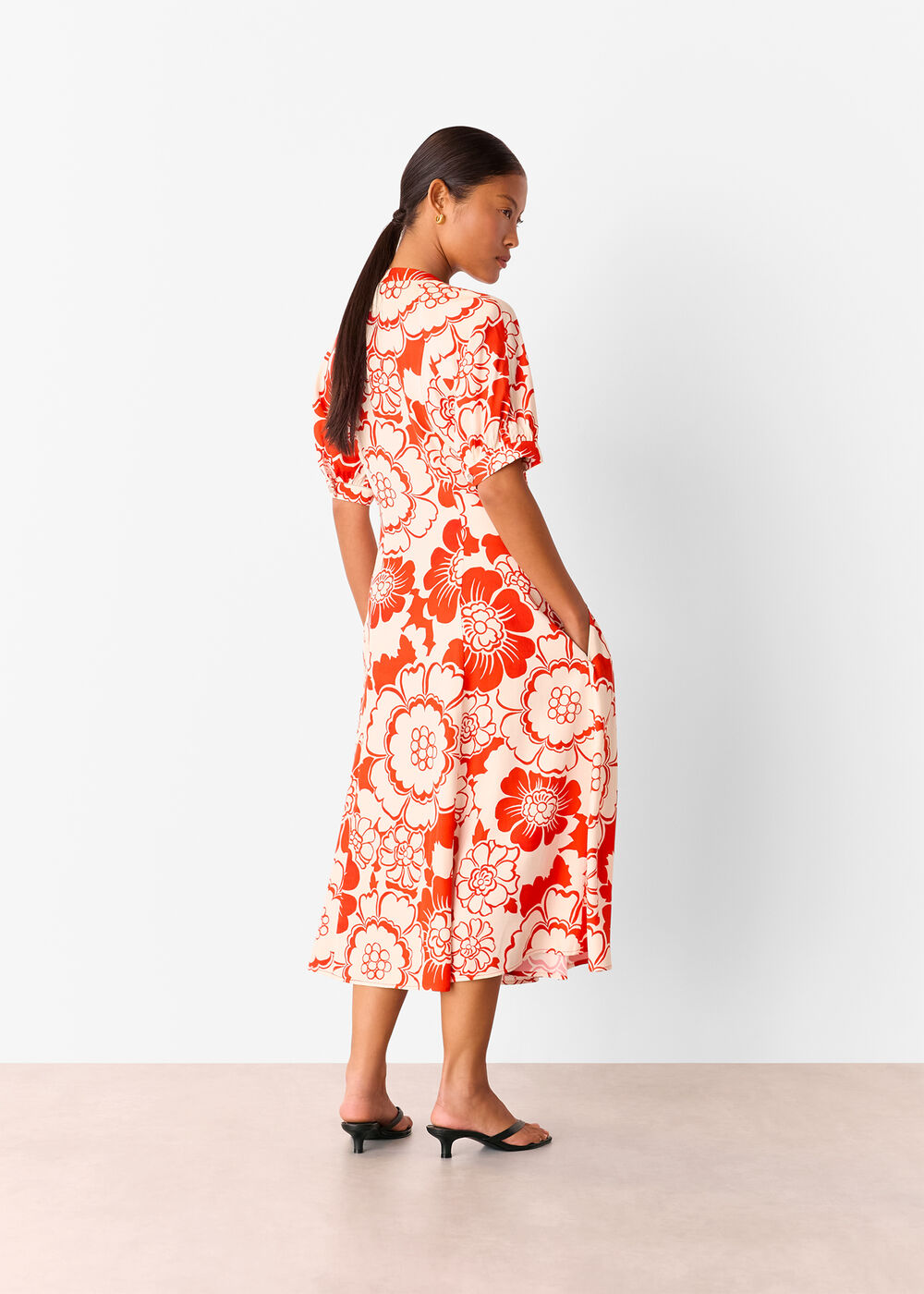Petite Bloom Floral Midi Dress