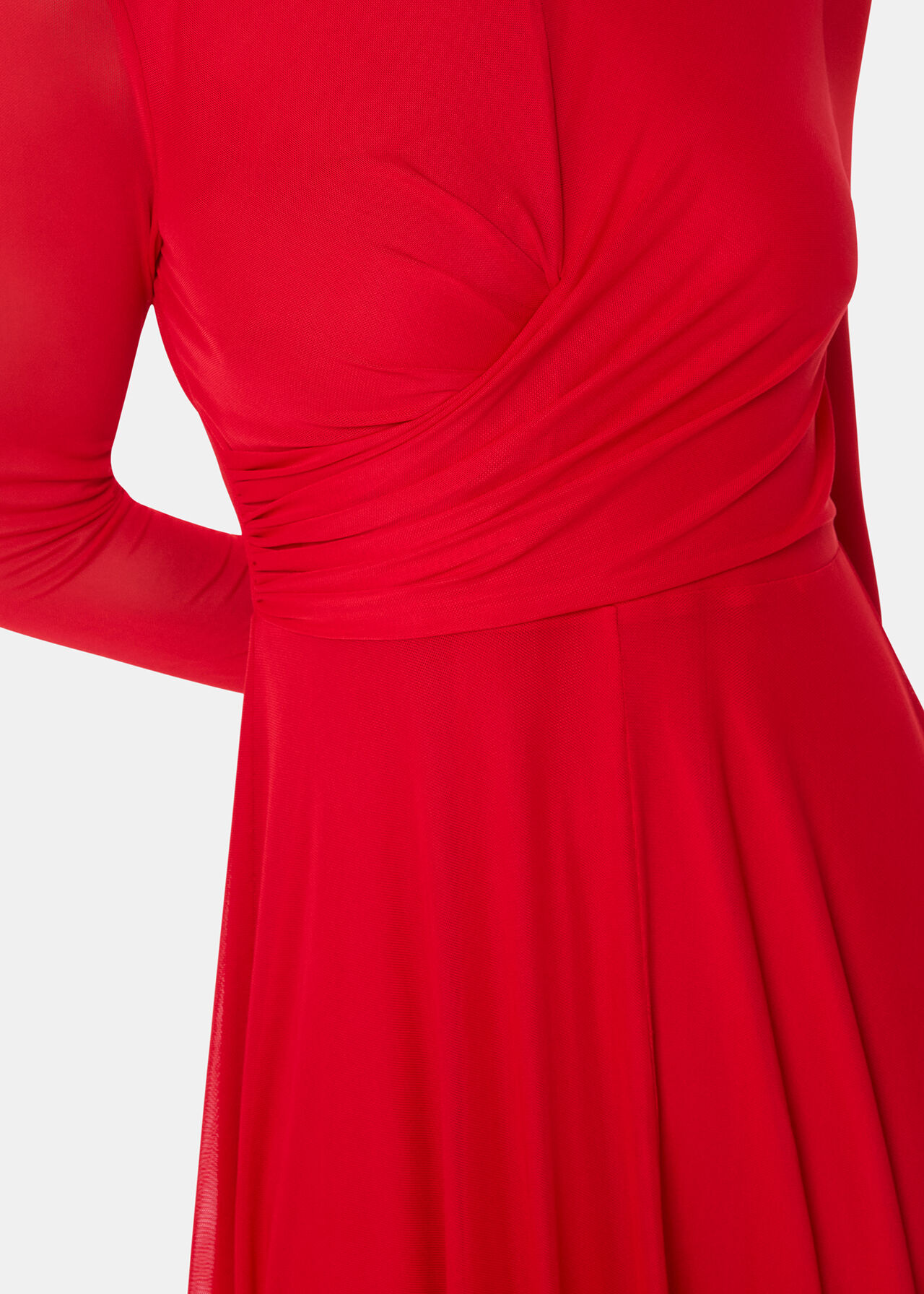 Arabella Ruched Mesh Dress