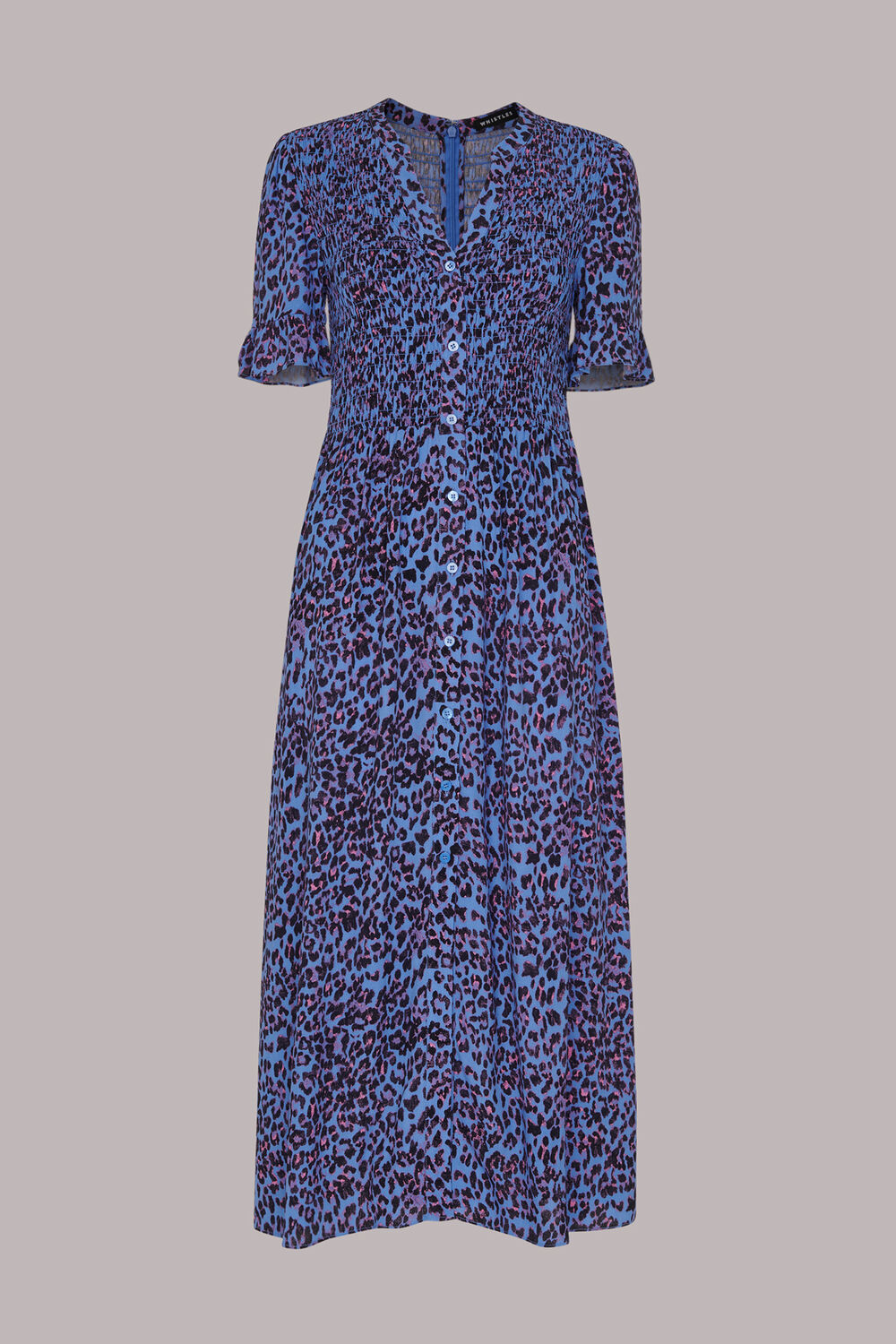 Animal Cheetah Shirred Dress