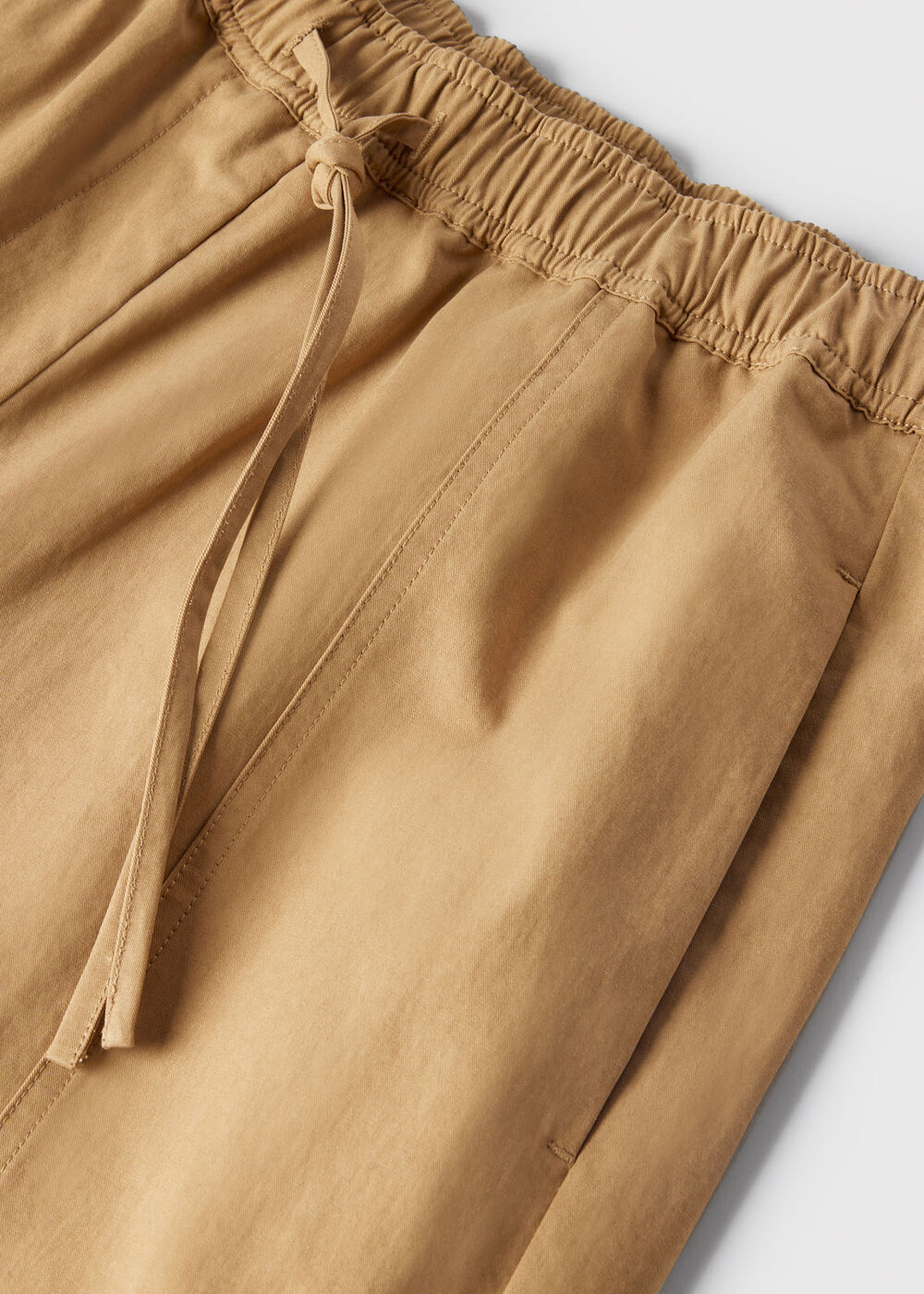 Petite Utility Cotton Barrel Trouser