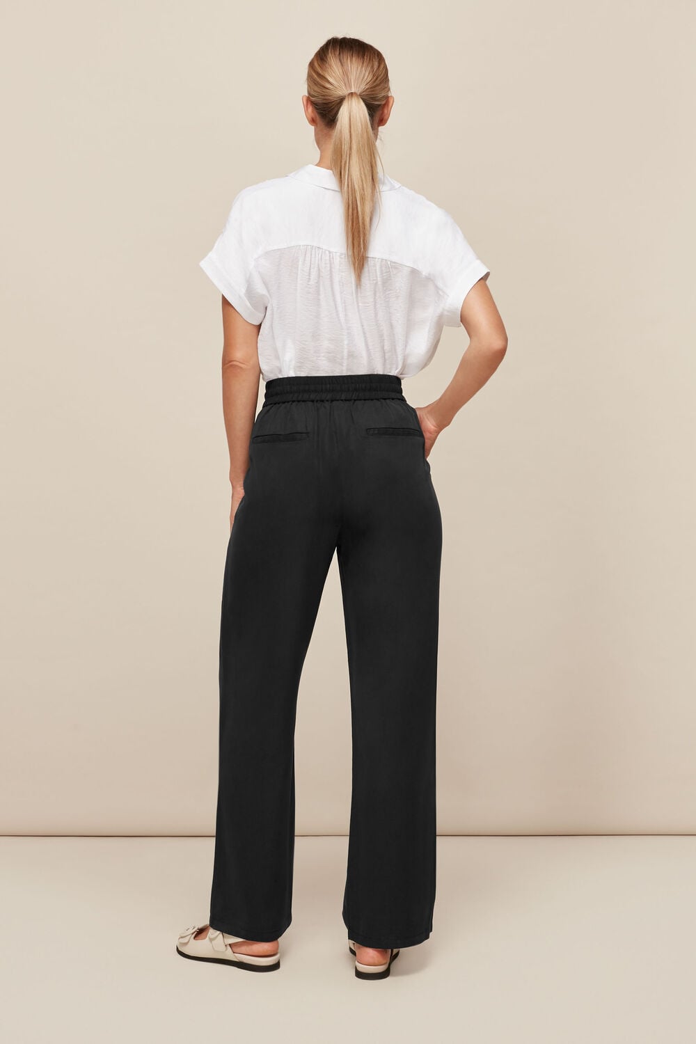 Washed Wide Leg Trouser