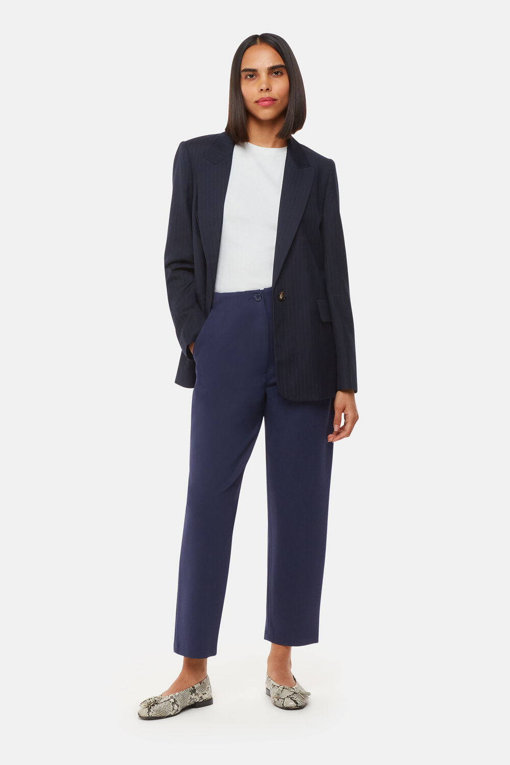 Navy Lila Ponte Trouser