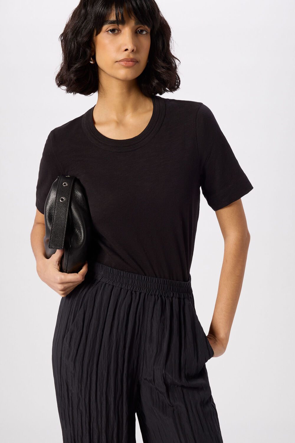Black Rosa Double Trim T-Shirt