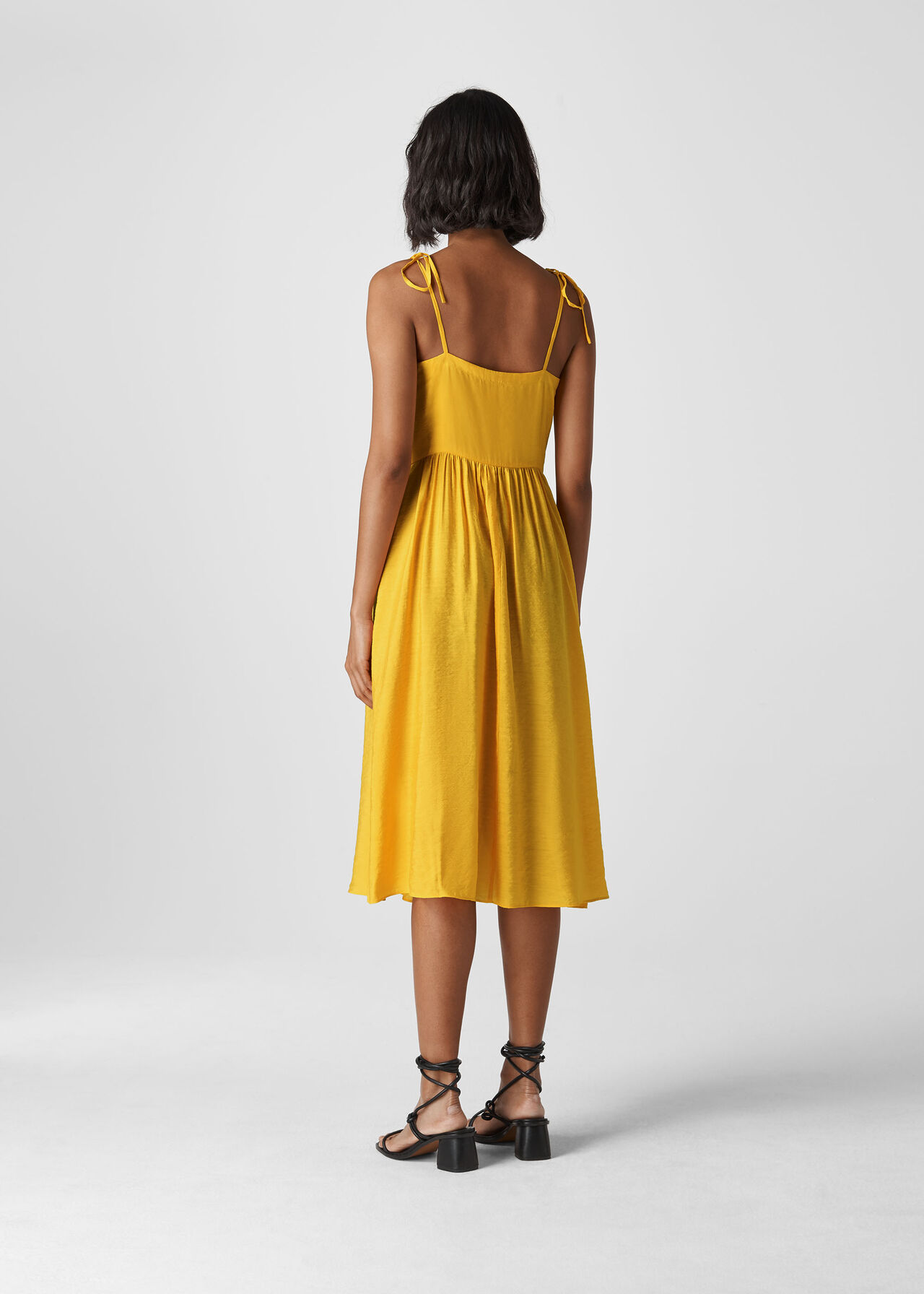 Sabrina Tie Detail Sundress Yellow