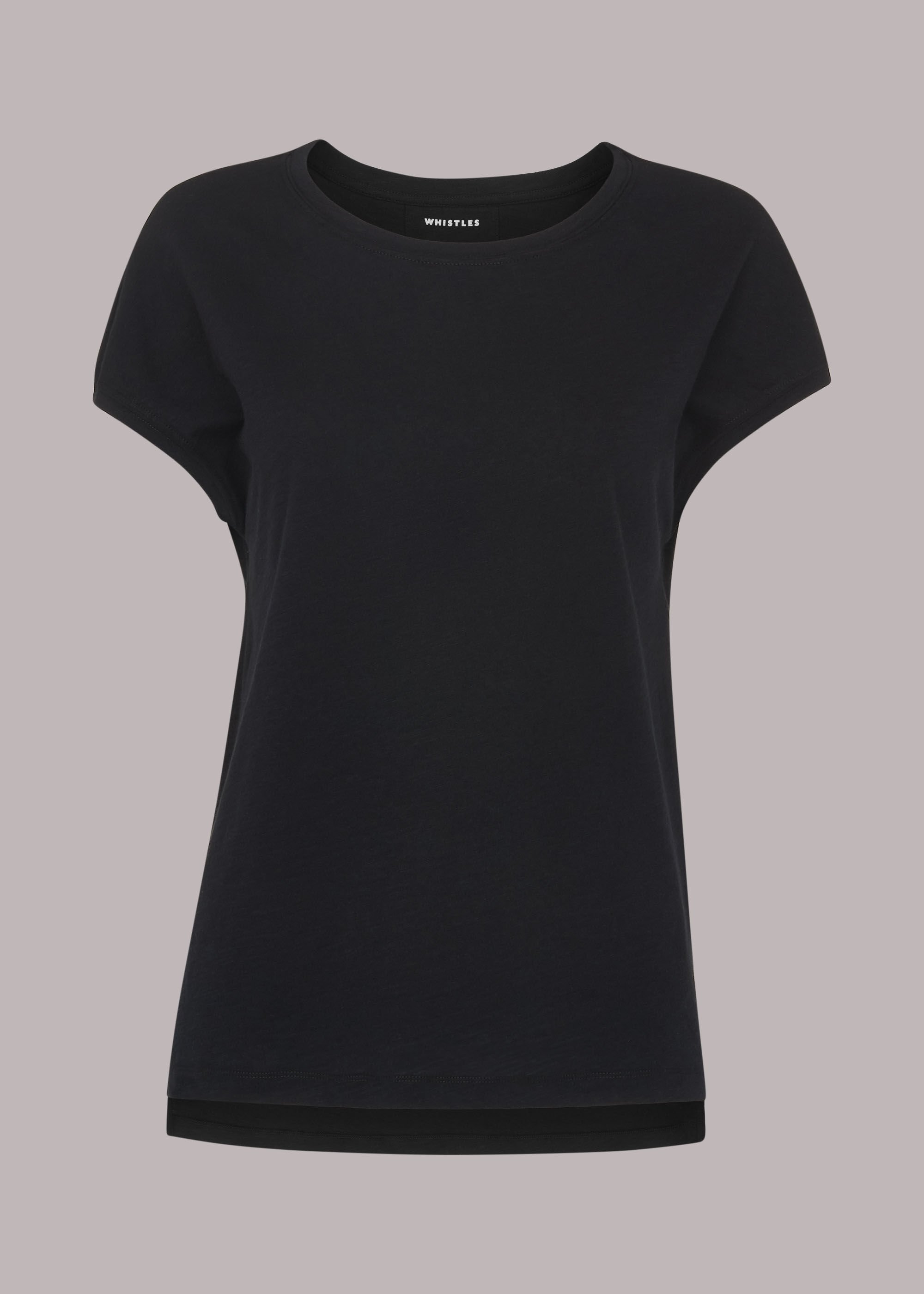 Black cap sleeve shirt 2025