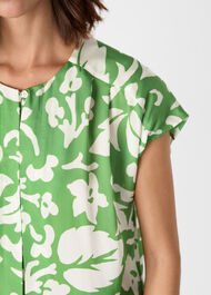 Floral Keyhole Blouse