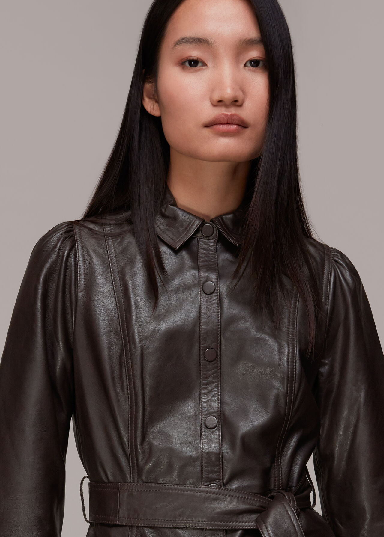 Phoebe Short Leather Dress