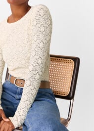 Jersey Lace Long Sleeve Top