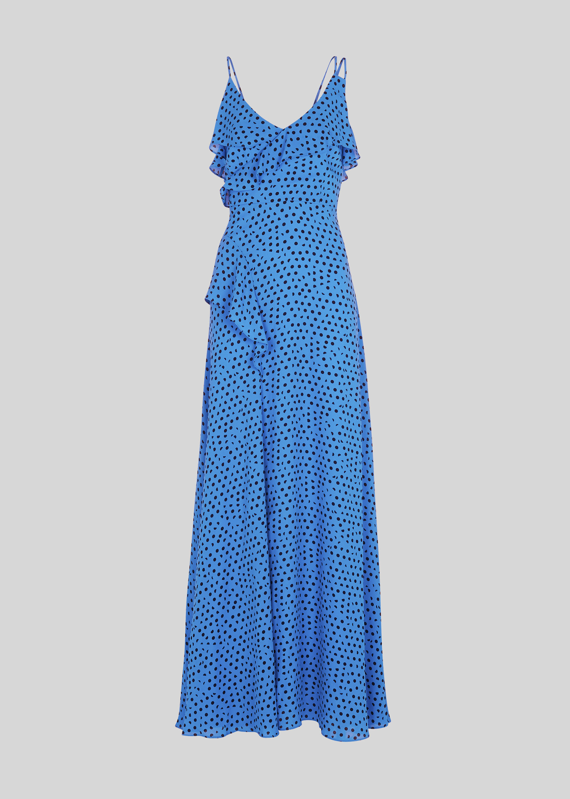 whistles blue polka dot dress