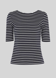 Stripe Scoop Back Top