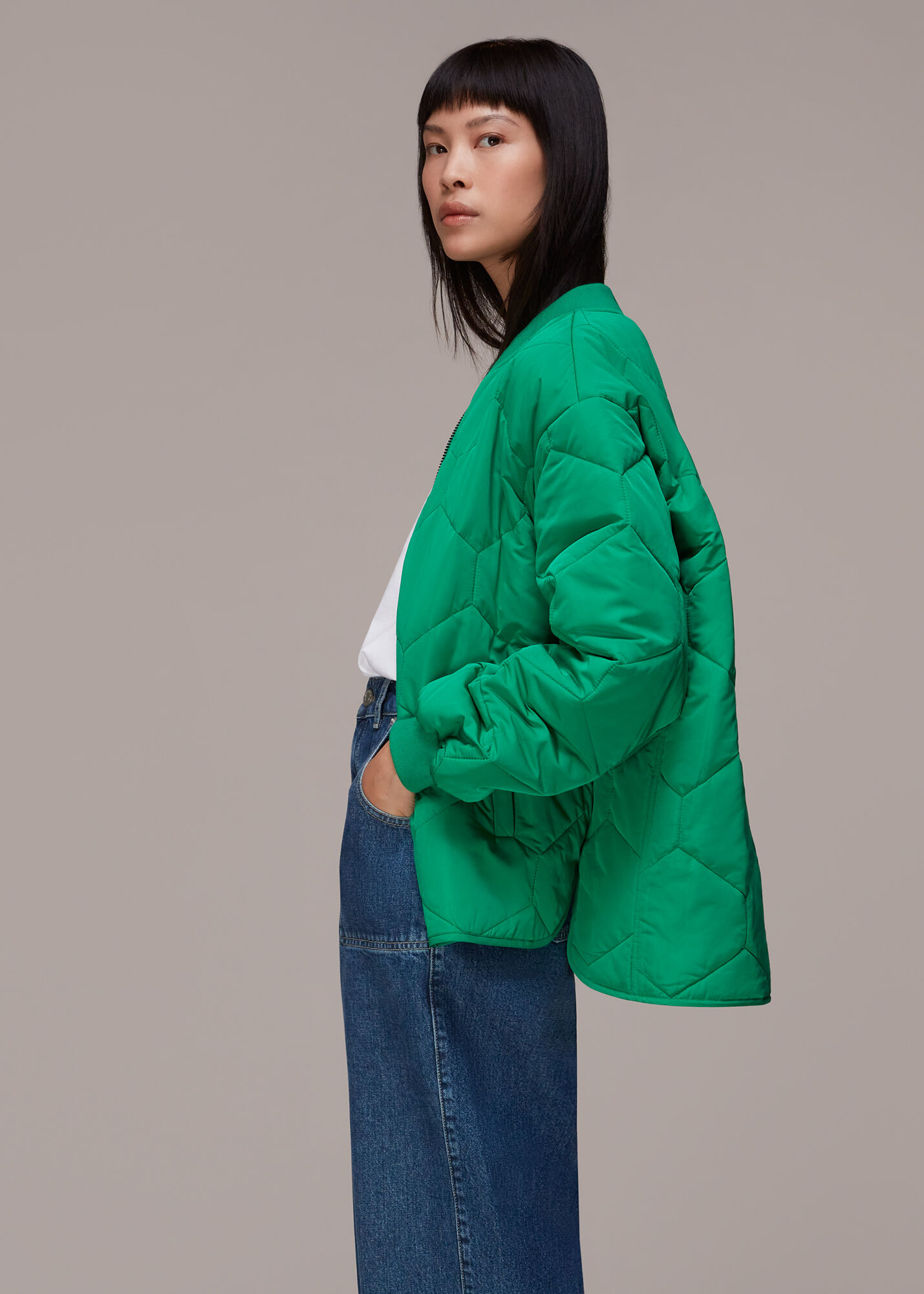 Short quilted jacket clearance