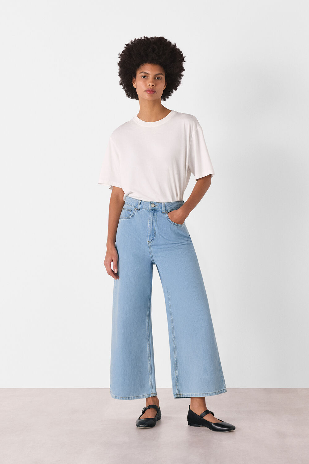 Wide Leg Cropped Jean