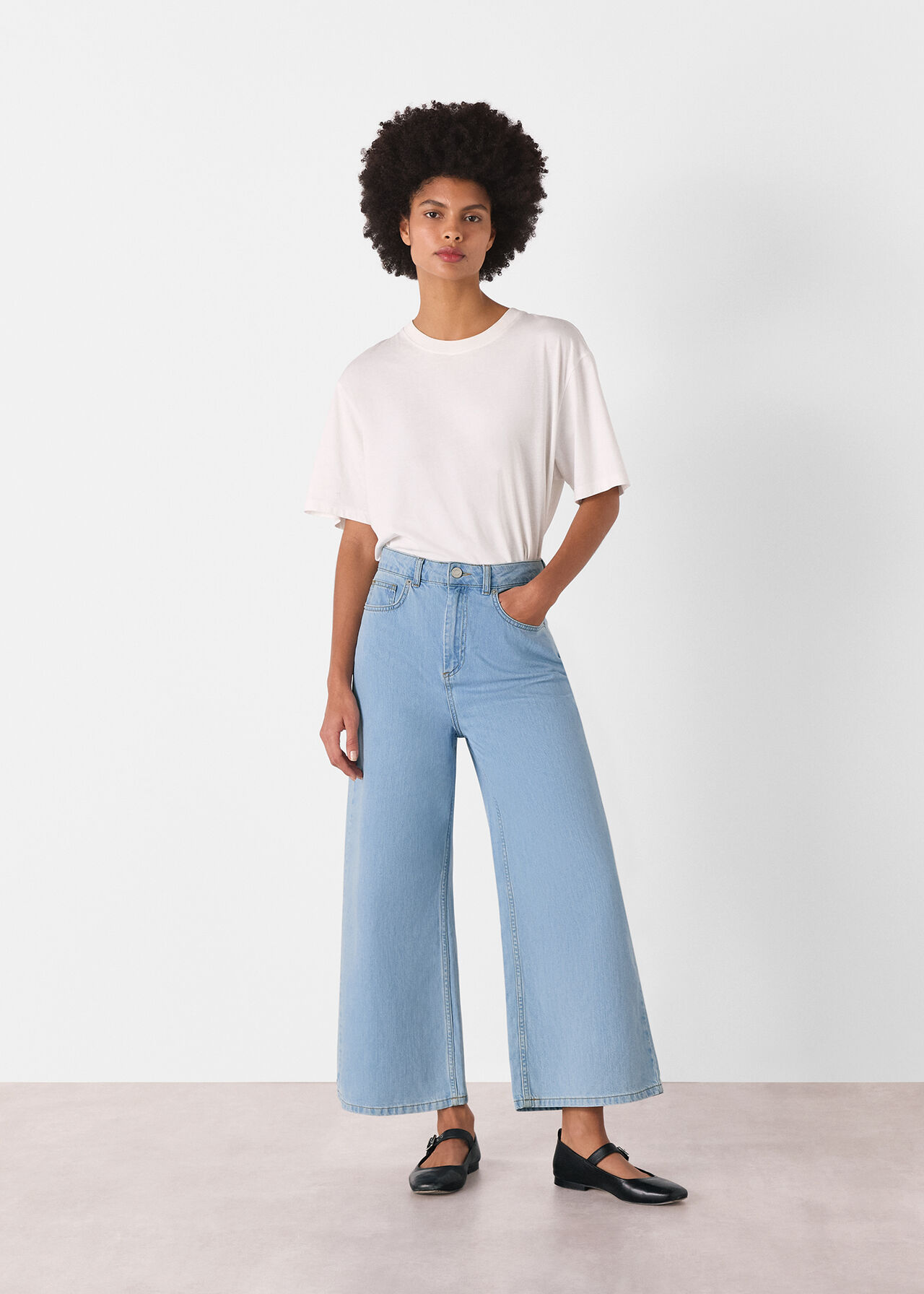 Wide Leg Cropped Jean