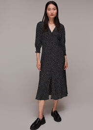 Ellie Spot Print Midi Dress
