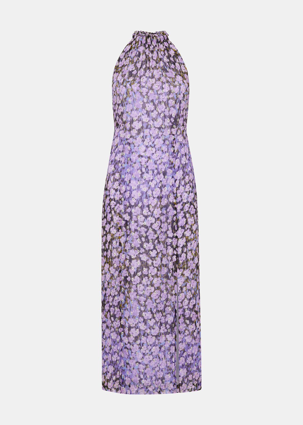 Floral Metallic Dobby Dress