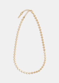 Textured Circle Chain Necklace