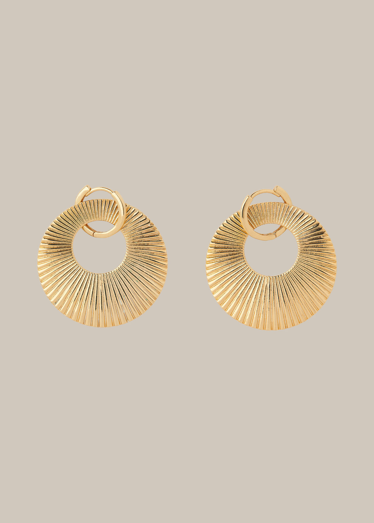 Gold/Multi Large Sunray Loop Earring WHISTLES