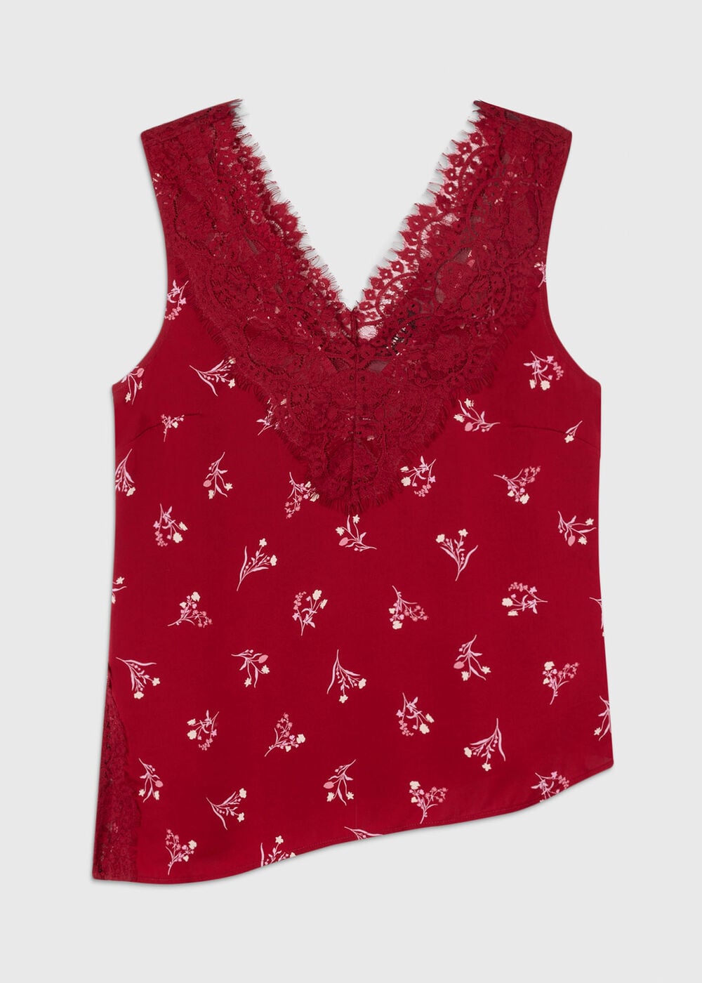 Floral Lace Trim Top