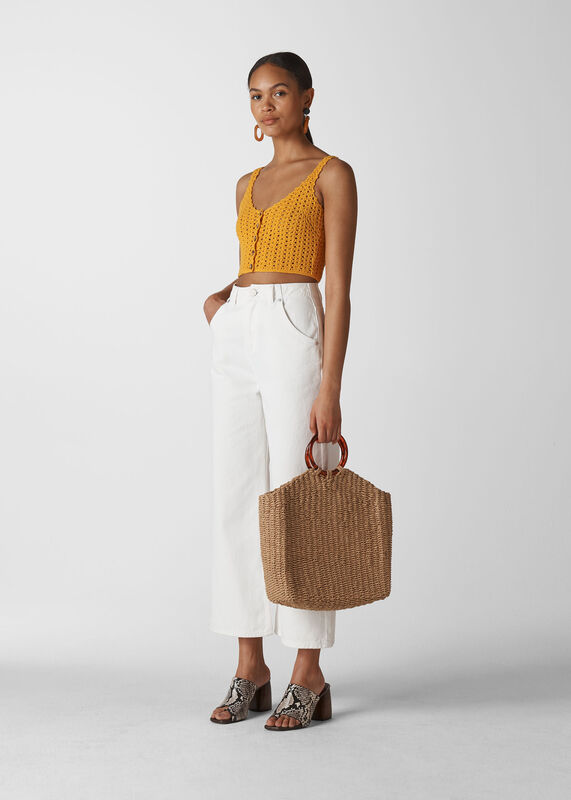Hand Crochet Button Front Tank