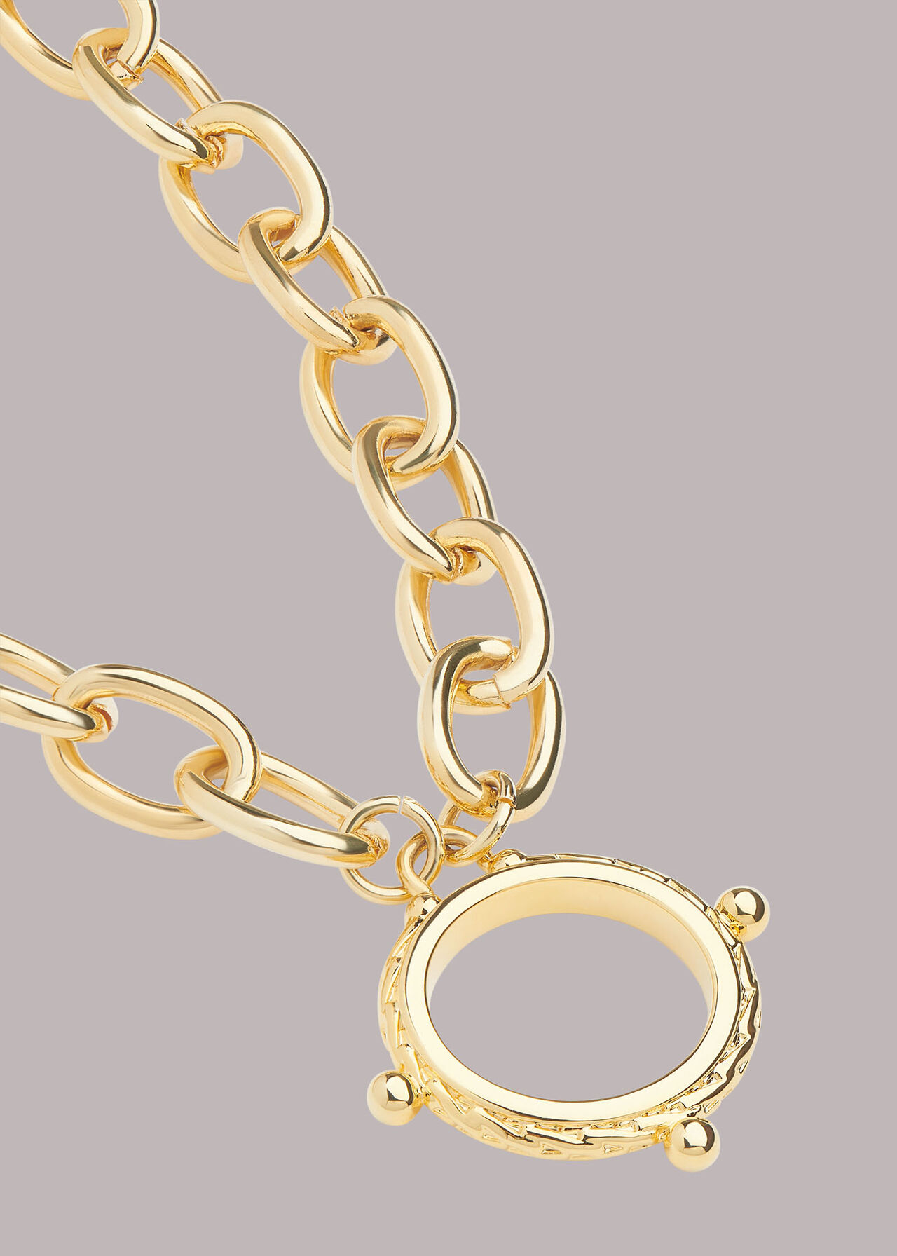 Circle Pendant Chain Necklace