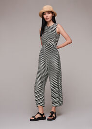 Triangle Checkerboard Jumpsuit