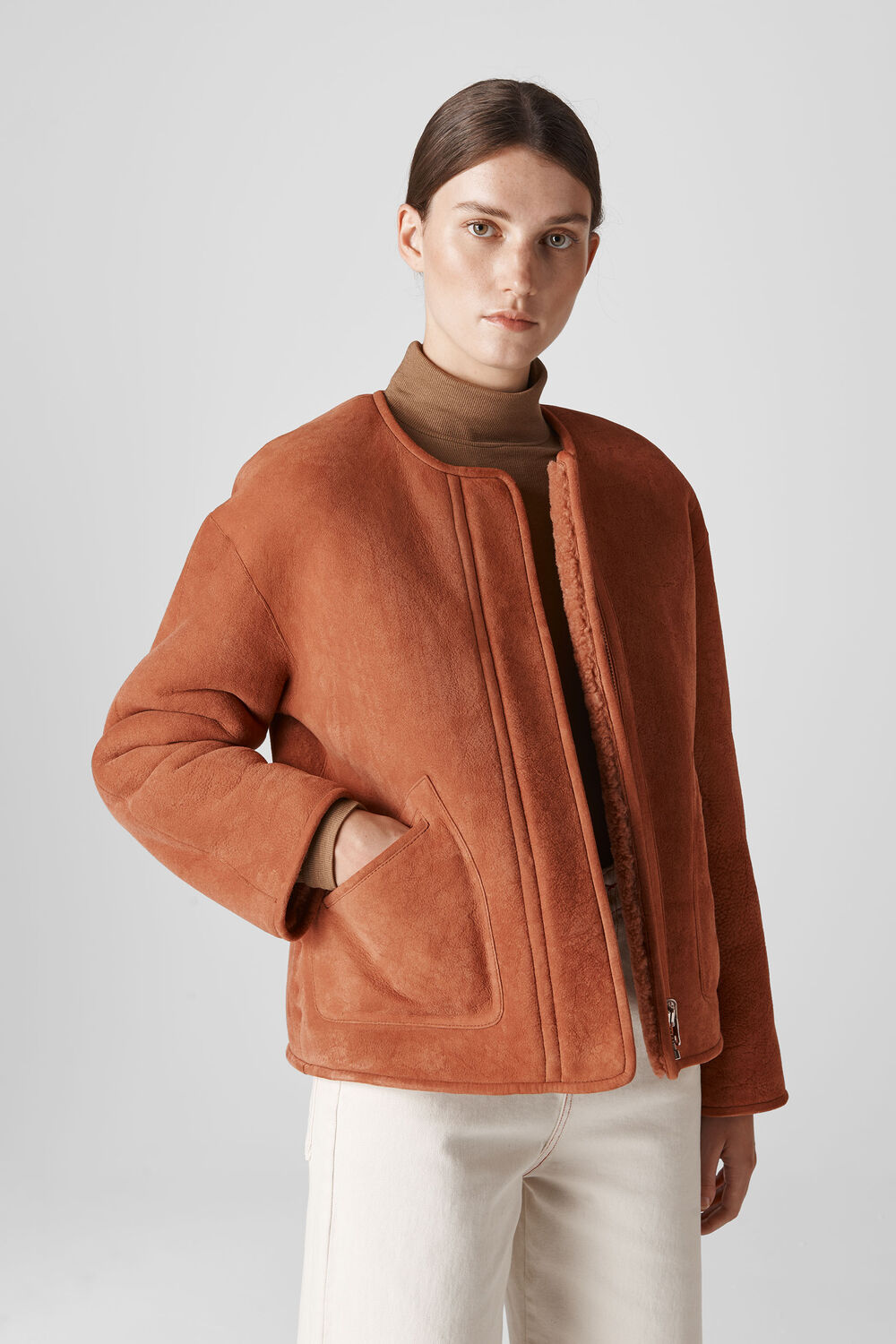 Drew Reversible Shearling Pink