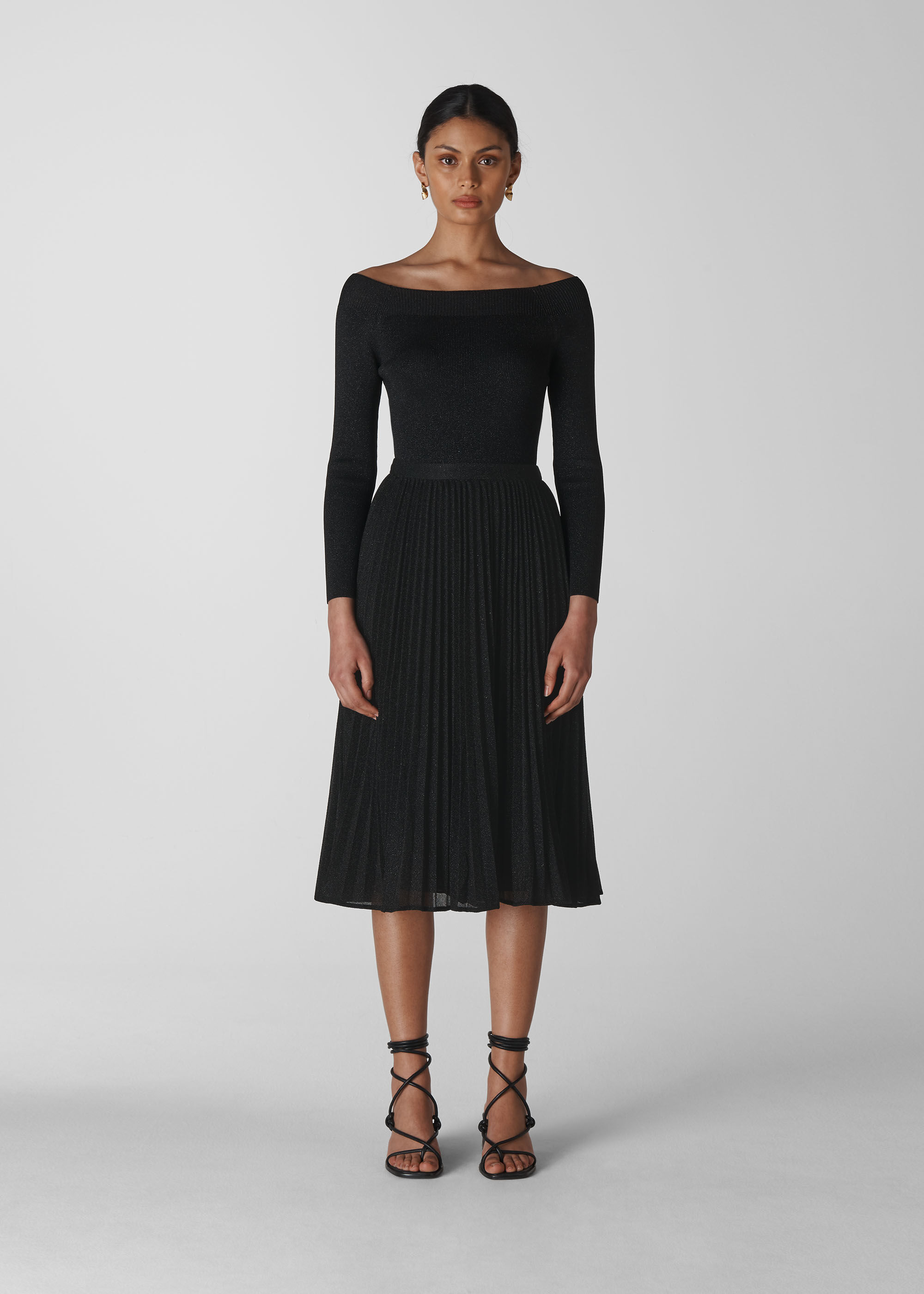 Pleated formal skirt top