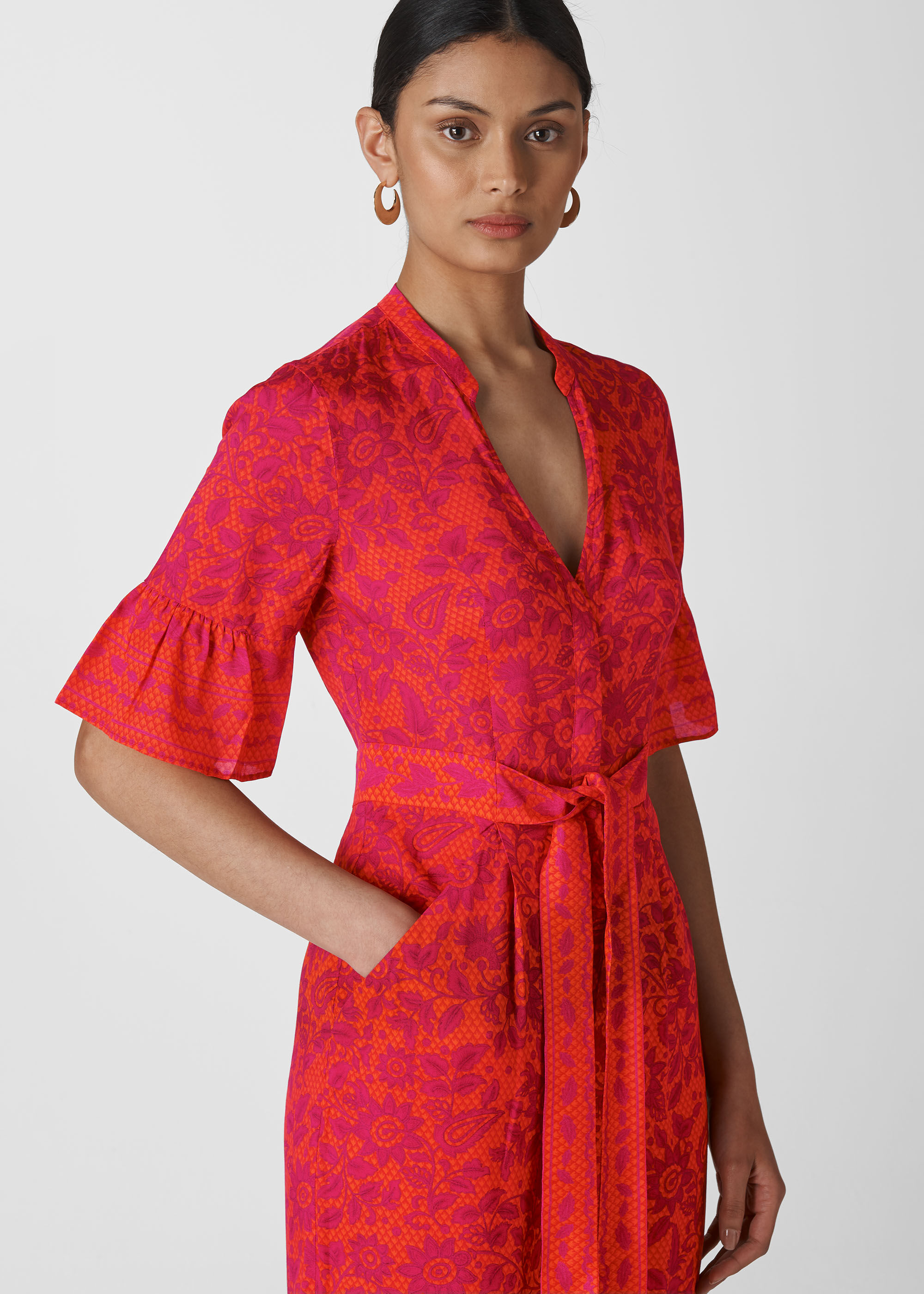 Whistles henna dress top
