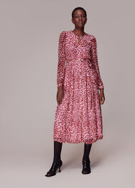 Abstract Cheetah Midi Dress