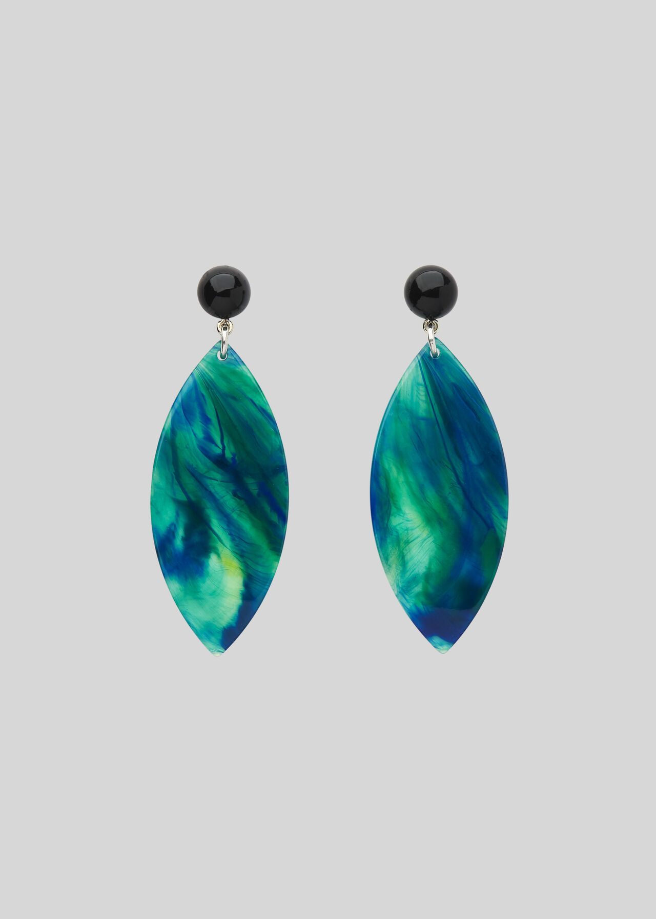 Leaf Drop Earring Green