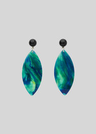 Leaf Drop Earring Green