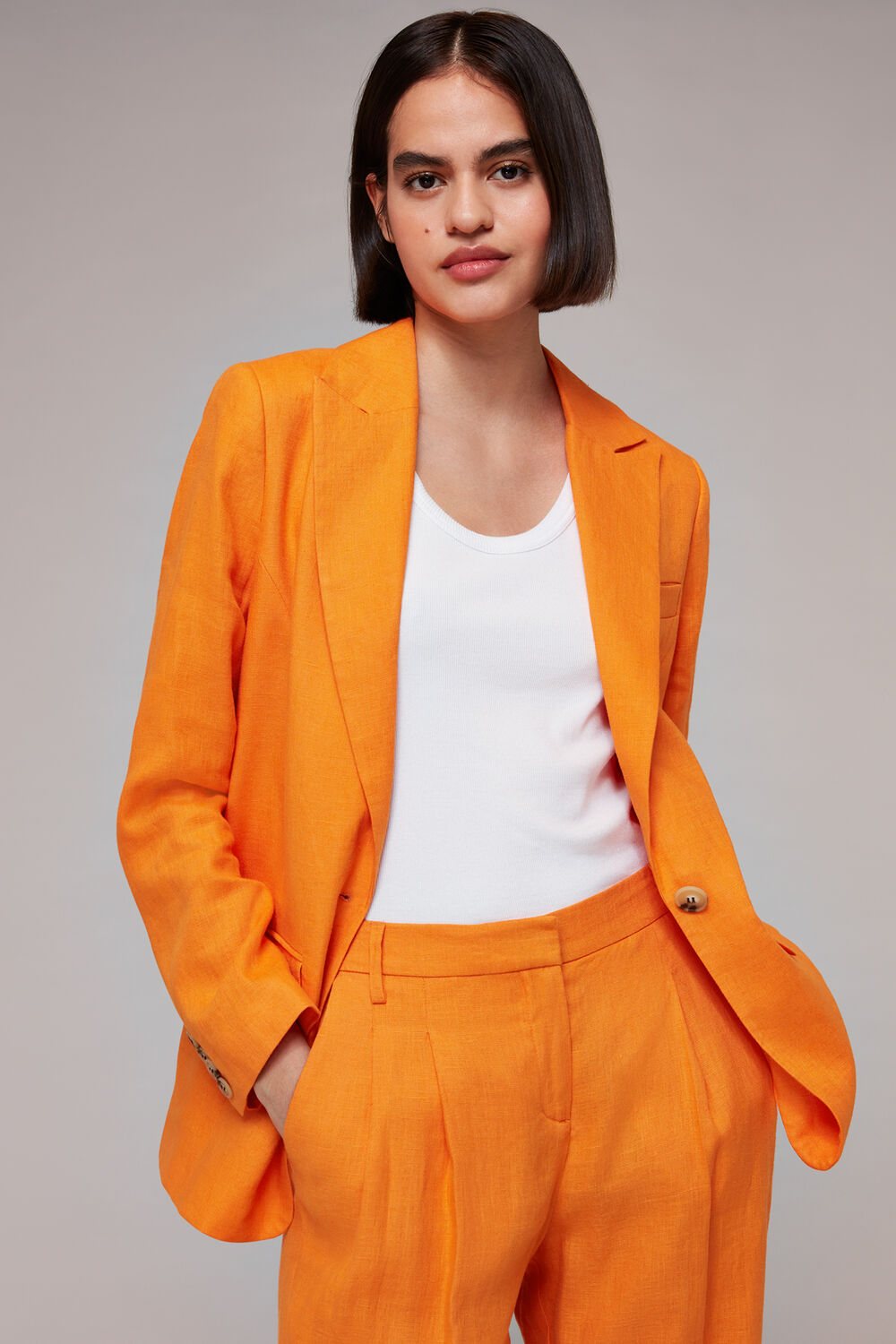 Lucy Linen Casual Blazer