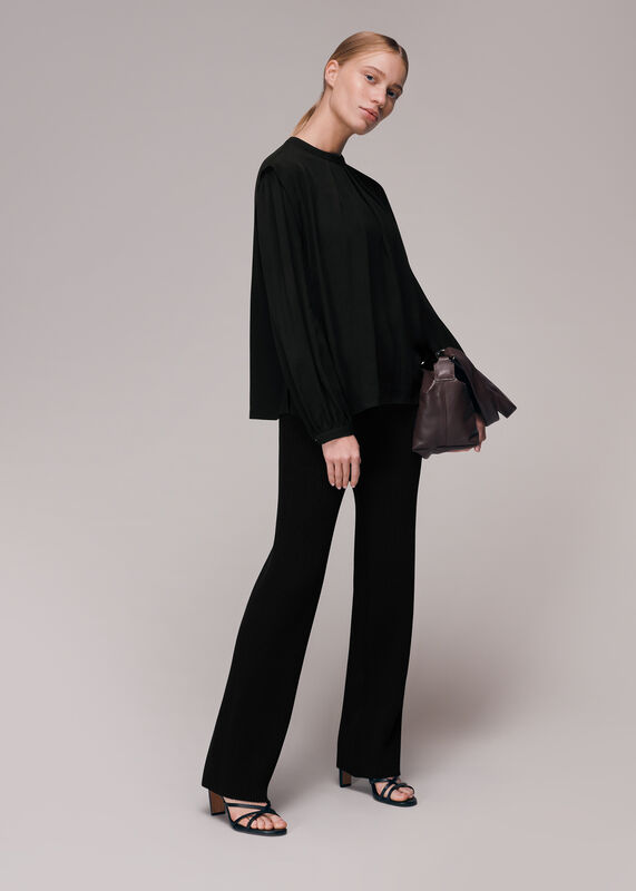 Black Rayna Shoulder Detail Top
