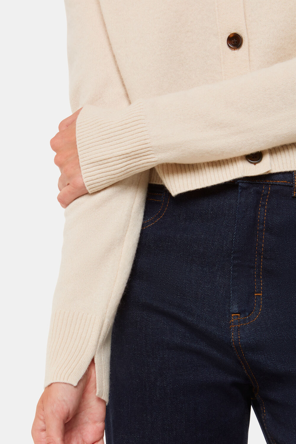 Wool Cropped Cardigan