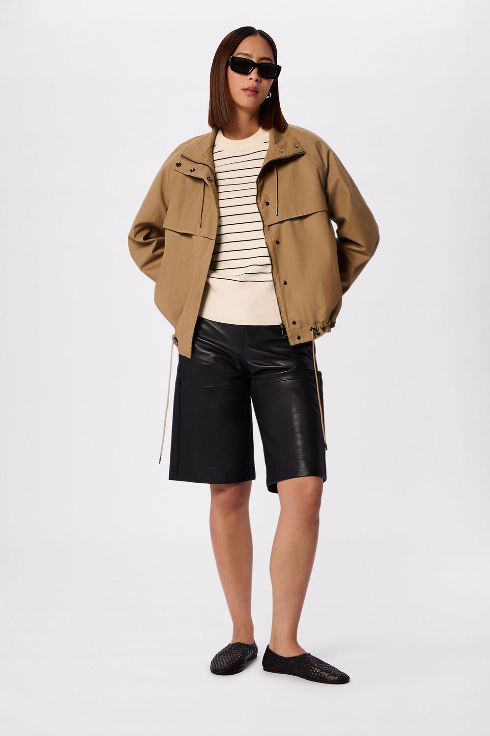 Ivory Classic Stripe Cotton Knit