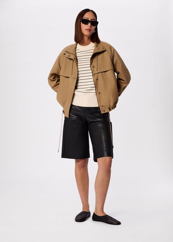 Ivory Classic Stripe Cotton Knit