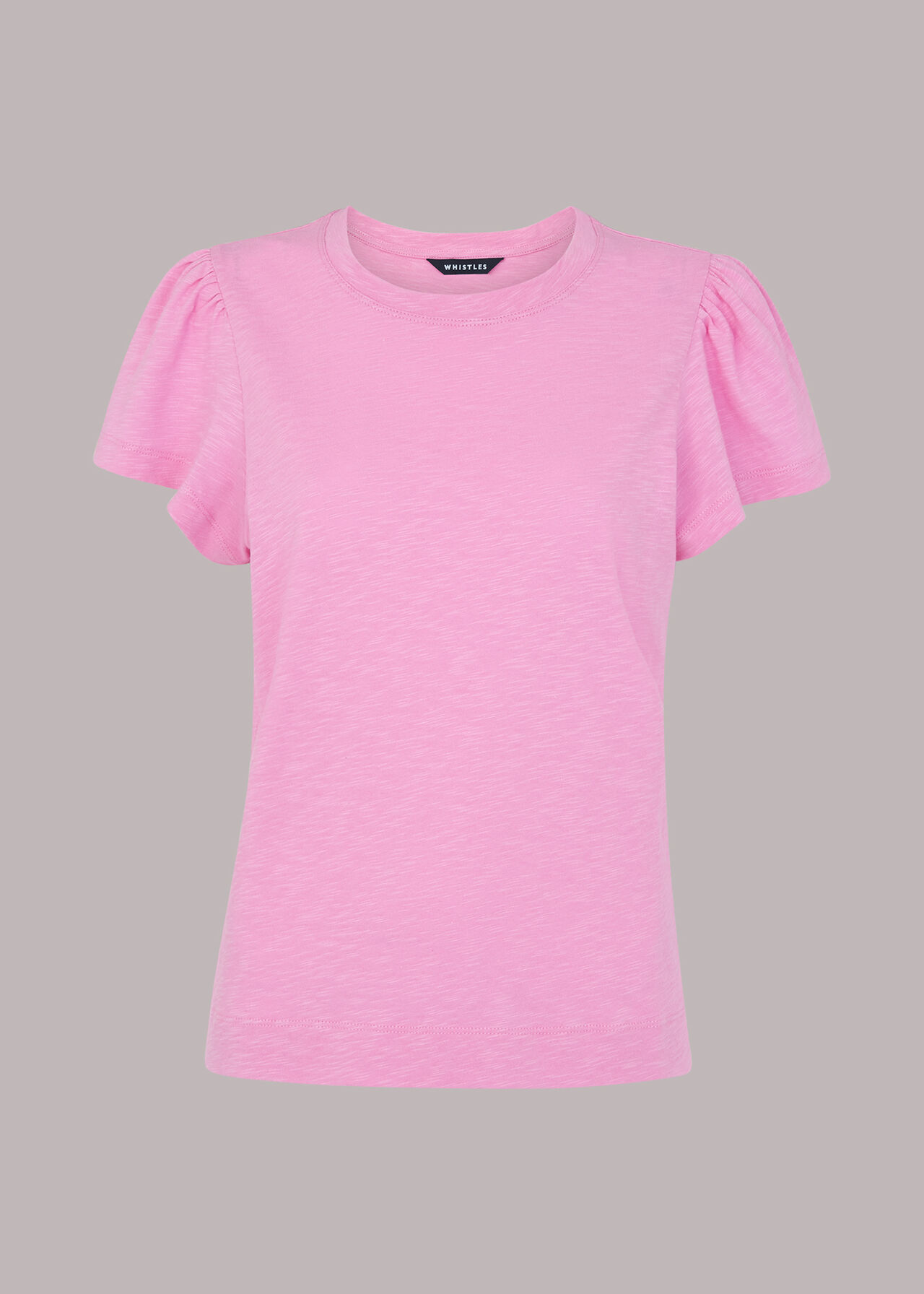 Cotton Frill Sleeve T Shirt