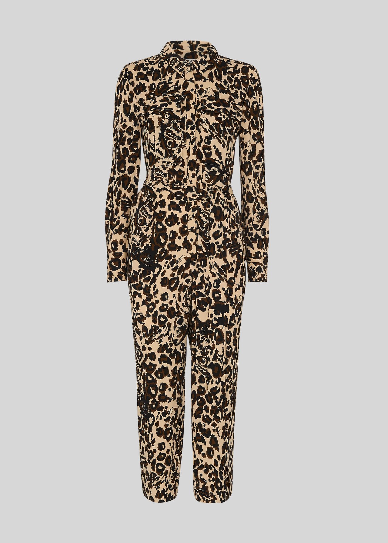 Jungle Cat Utility Jumpsuit Leopard Print