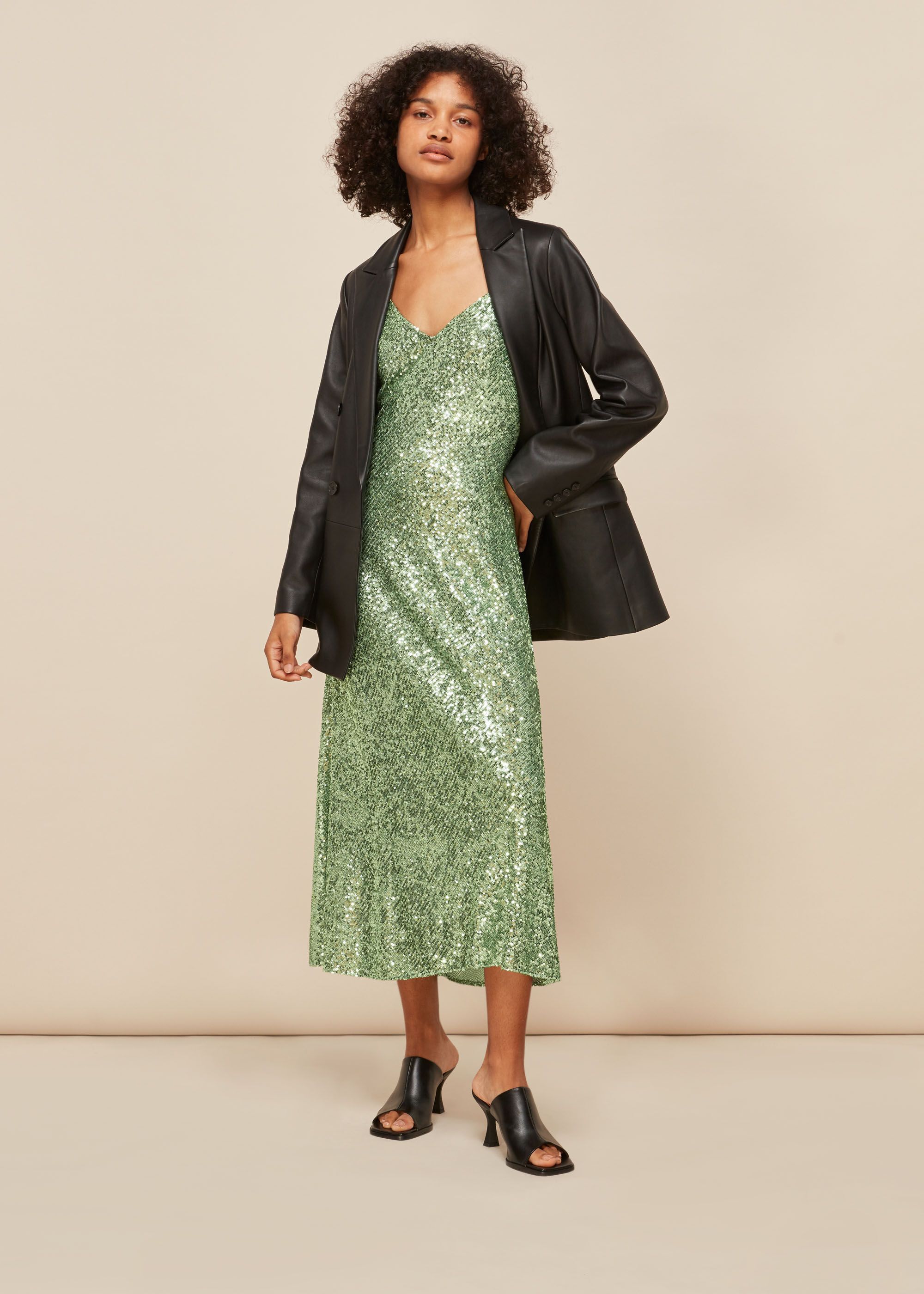 Whistles maia sparkle wrap dress deals