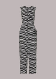 Triangle Checkerboard Jumpsuit