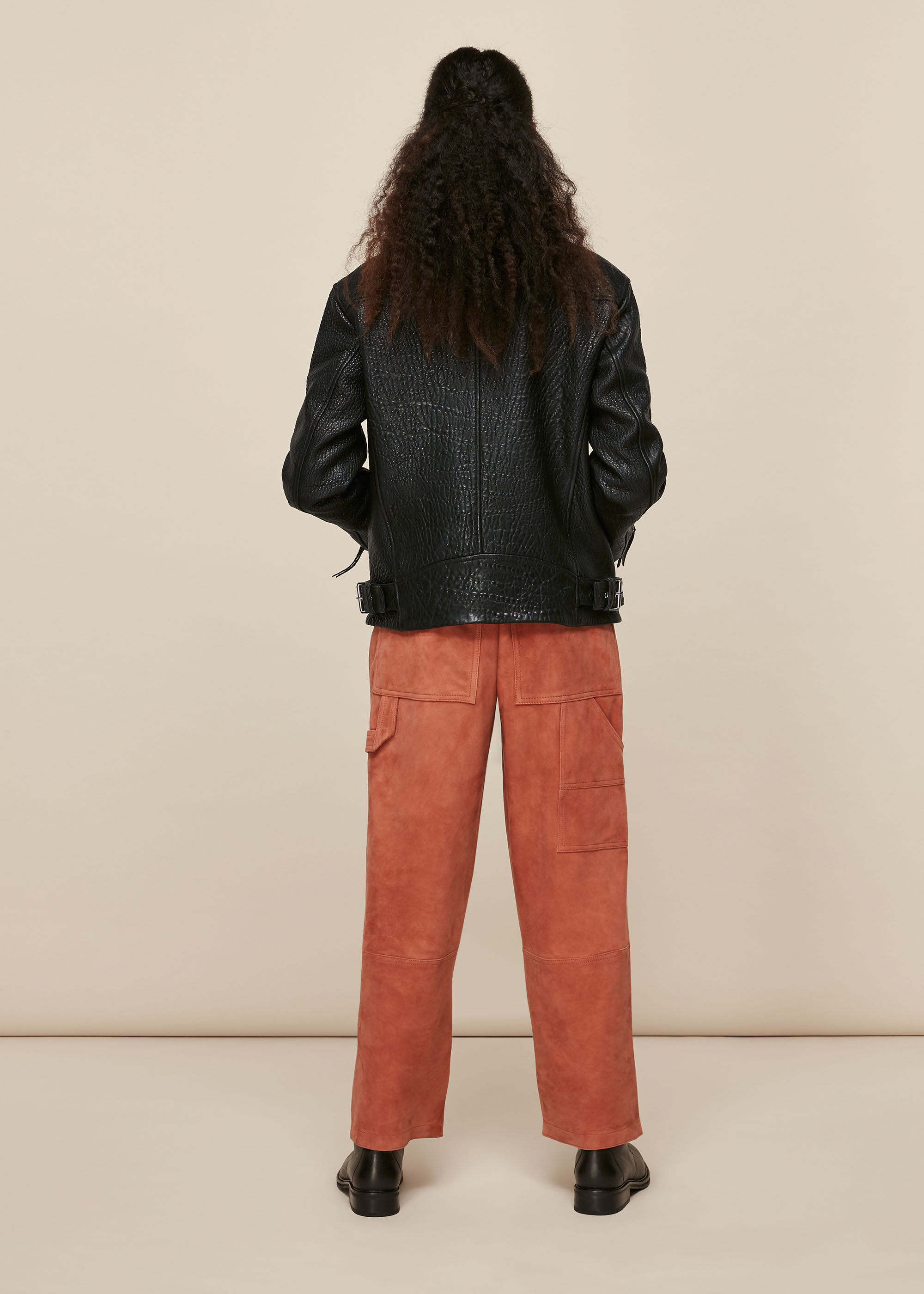 Whistles bubble hot sale leather jacket