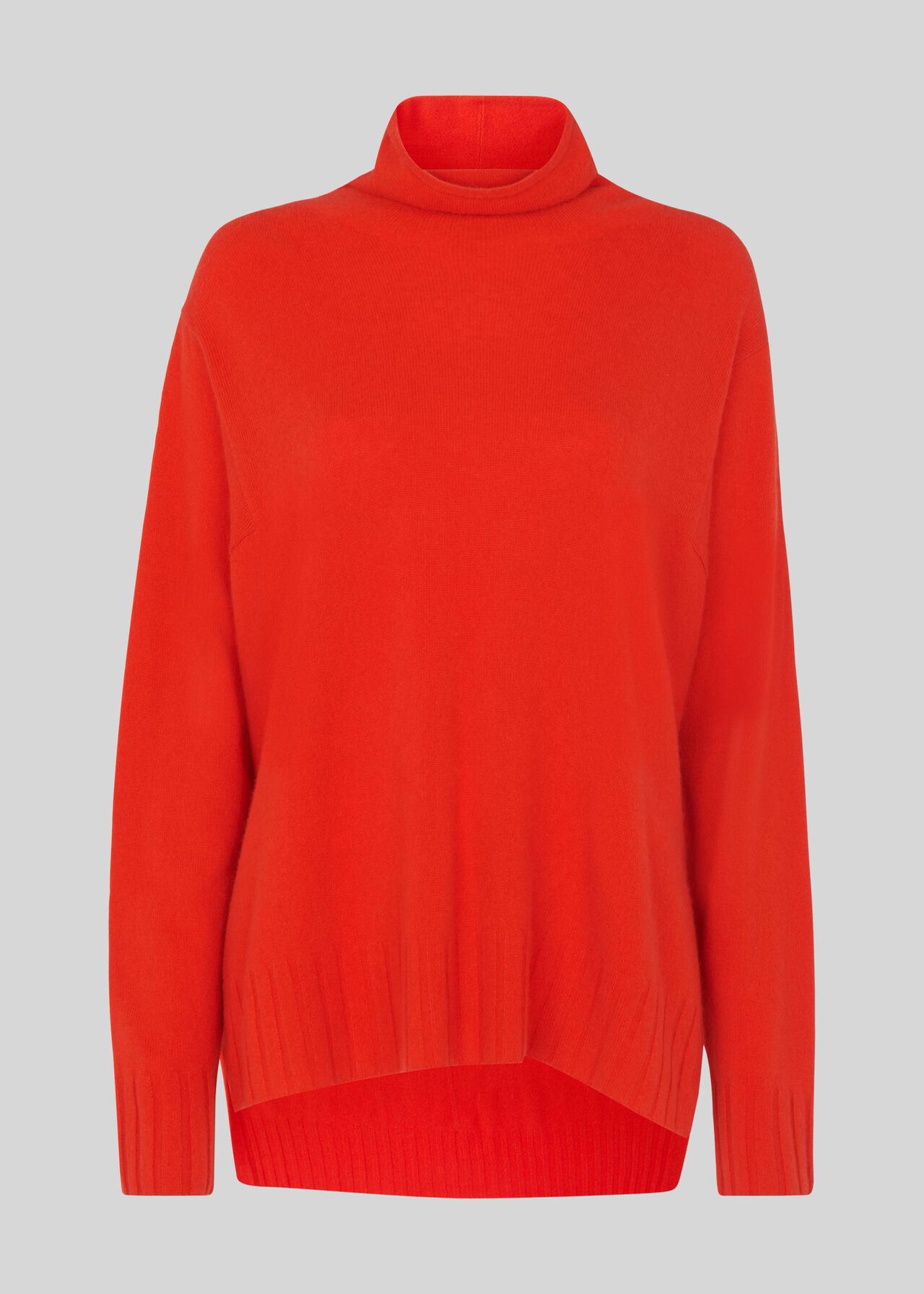 Cashmere Funnel Neck Sweater Red