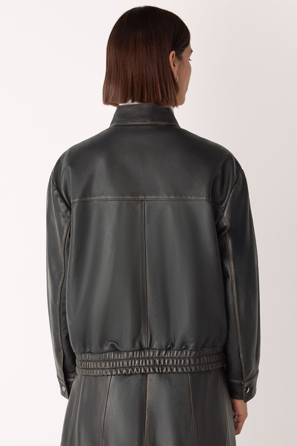 Burnished Leather Bomber