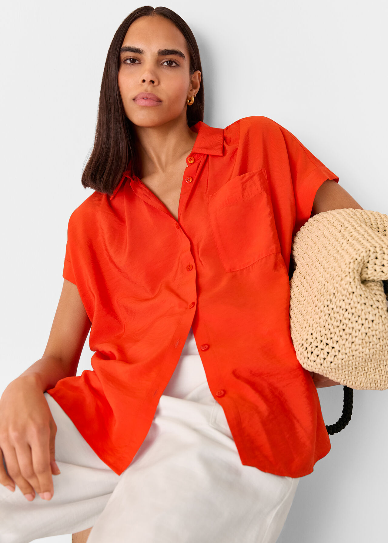 NICOLA BUTTON THROUGH SHIRT