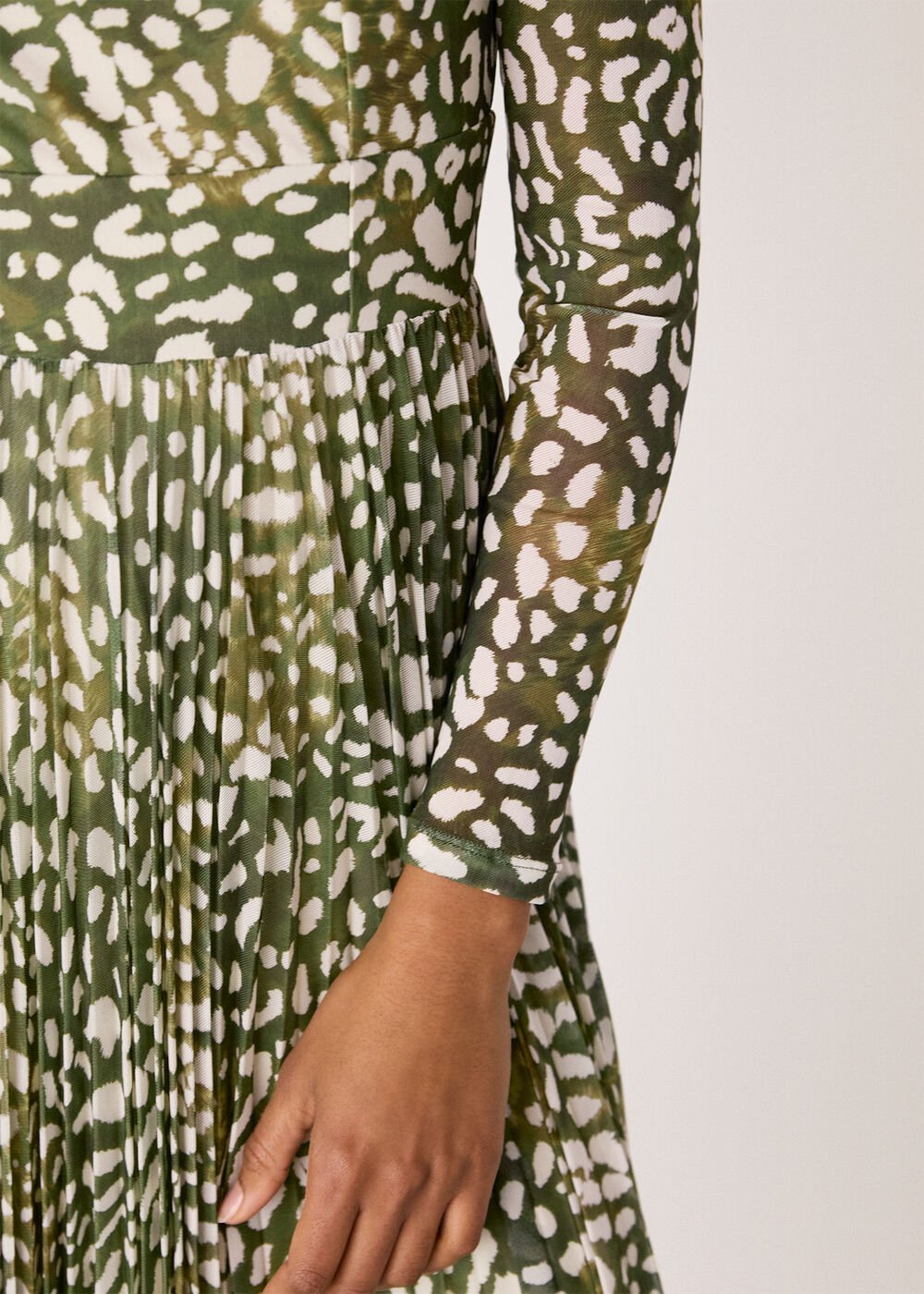 Animal Tiered Mesh Dress