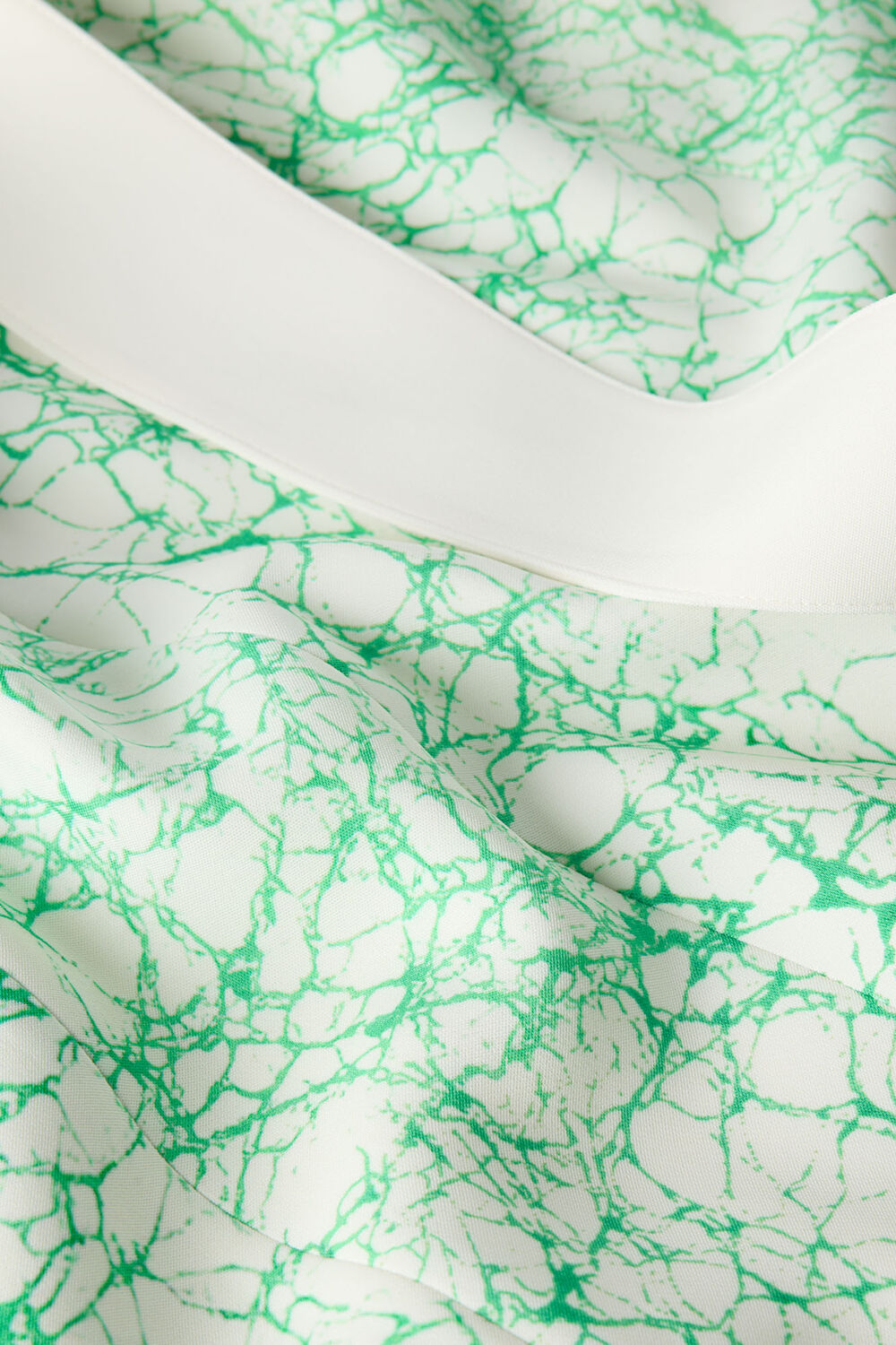Green Printed Buckle Midi Dress