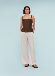 Tie Side Shirred Top