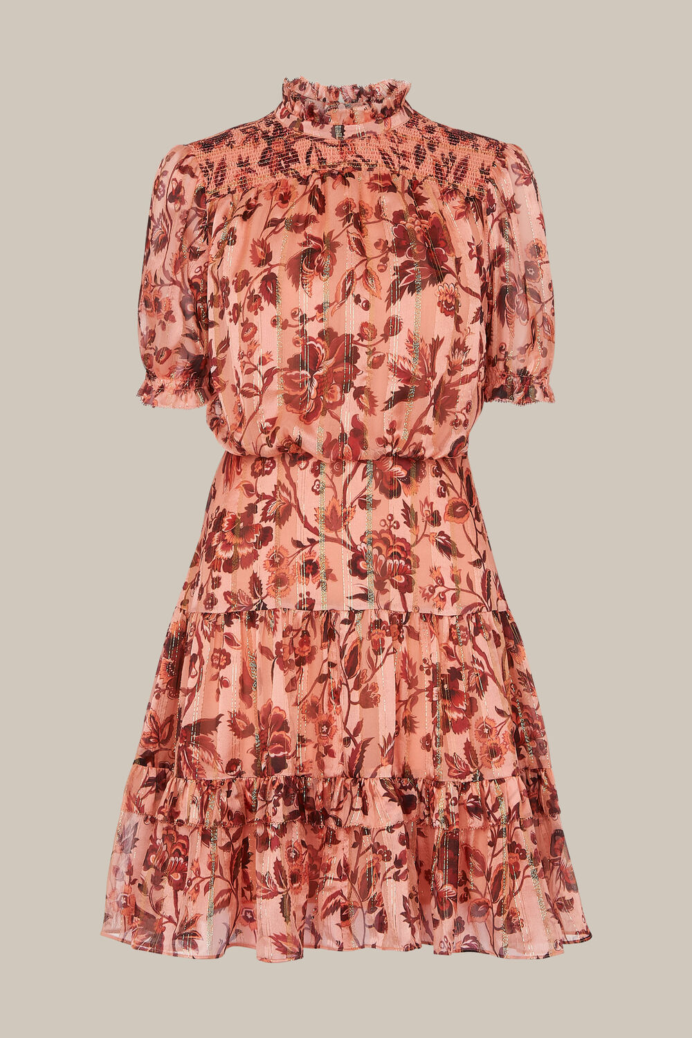 Sophia Prairie Silk Dress Pink/Multi