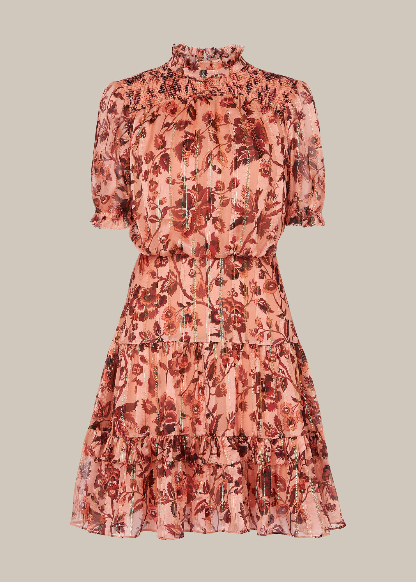 Whispering Lines Silk Dress