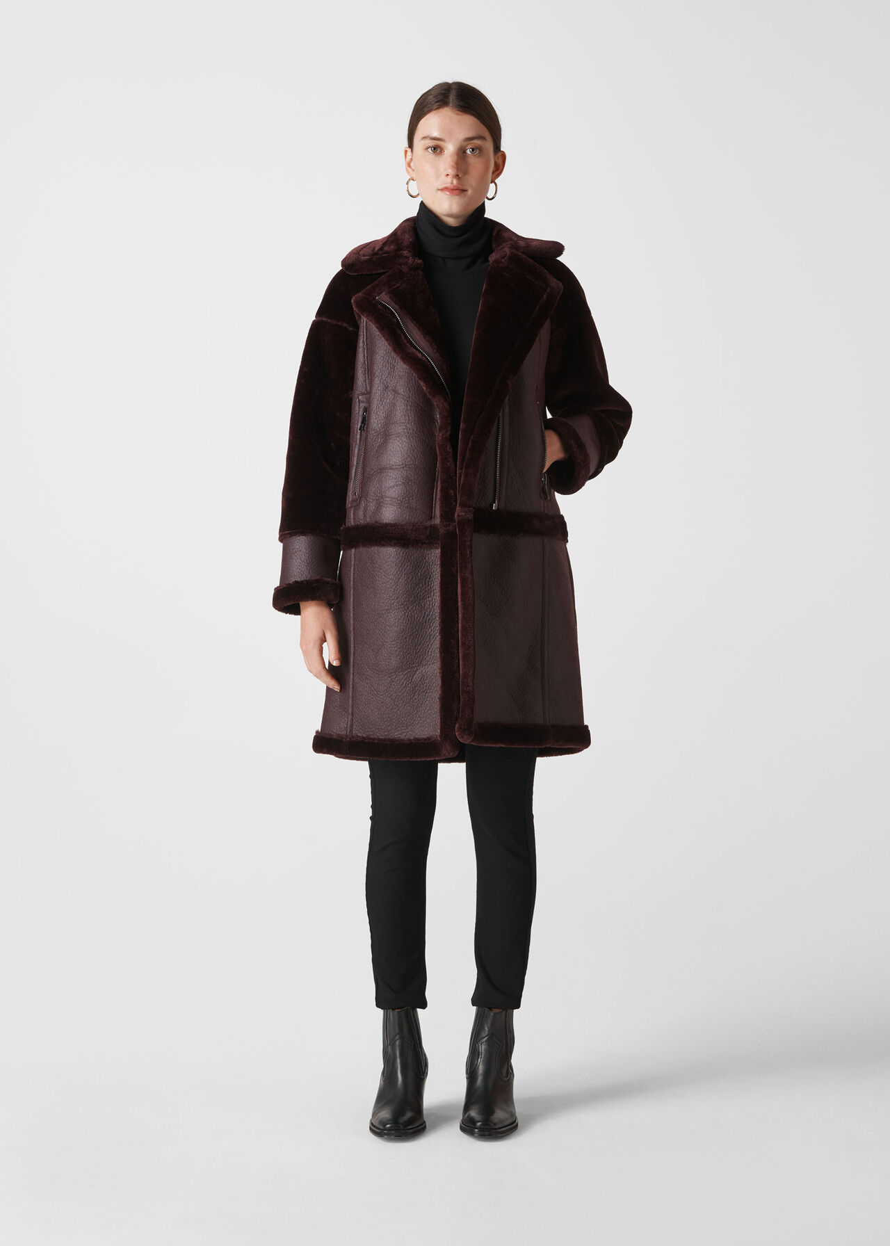 Longline Faux Fur Biker